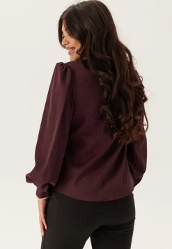 Puff Sleeve Satin Shirt