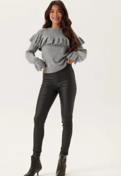 Push-up Coated Slim Trousers