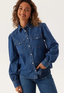 Reg Puff Sleeve Denim Shirt