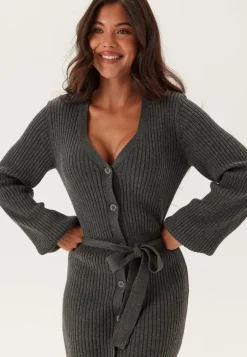 Rib Knitted Cardigan Dress
