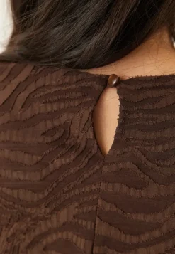 Ruched Puff Sleeve Dress