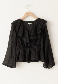 Ruffle Wide Sleeve Blouse