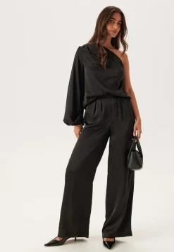 Satin One Shoulder Blouse