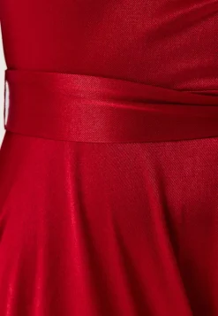 Satin Volume Sleeve Maxi Dress