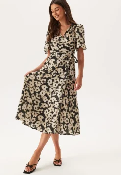 Satin Wrap Dress