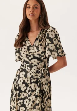 Satin Wrap Dress