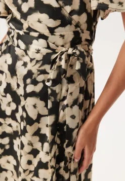 Satin Wrap Dress