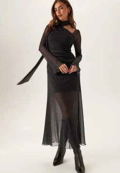 Scarf Mesh Ankle Dress