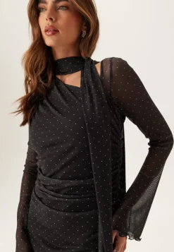 Scarf Mesh Ankle Dress