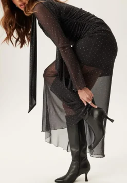 Scarf Mesh Ankle Dress