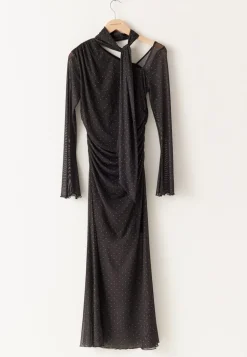 Scarf Mesh Ankle Dress