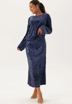Sequin A-line Midi Skirt