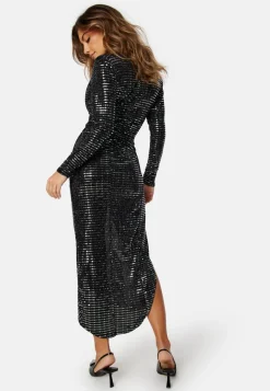 Sequin Rouch Maxi Dress