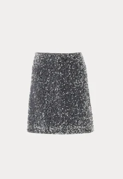 Sequin Velvet Mini Skirt