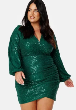 Sequin Wrap Dress