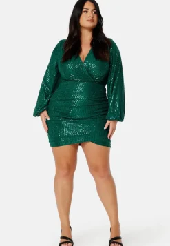 Sequin Wrap Dress