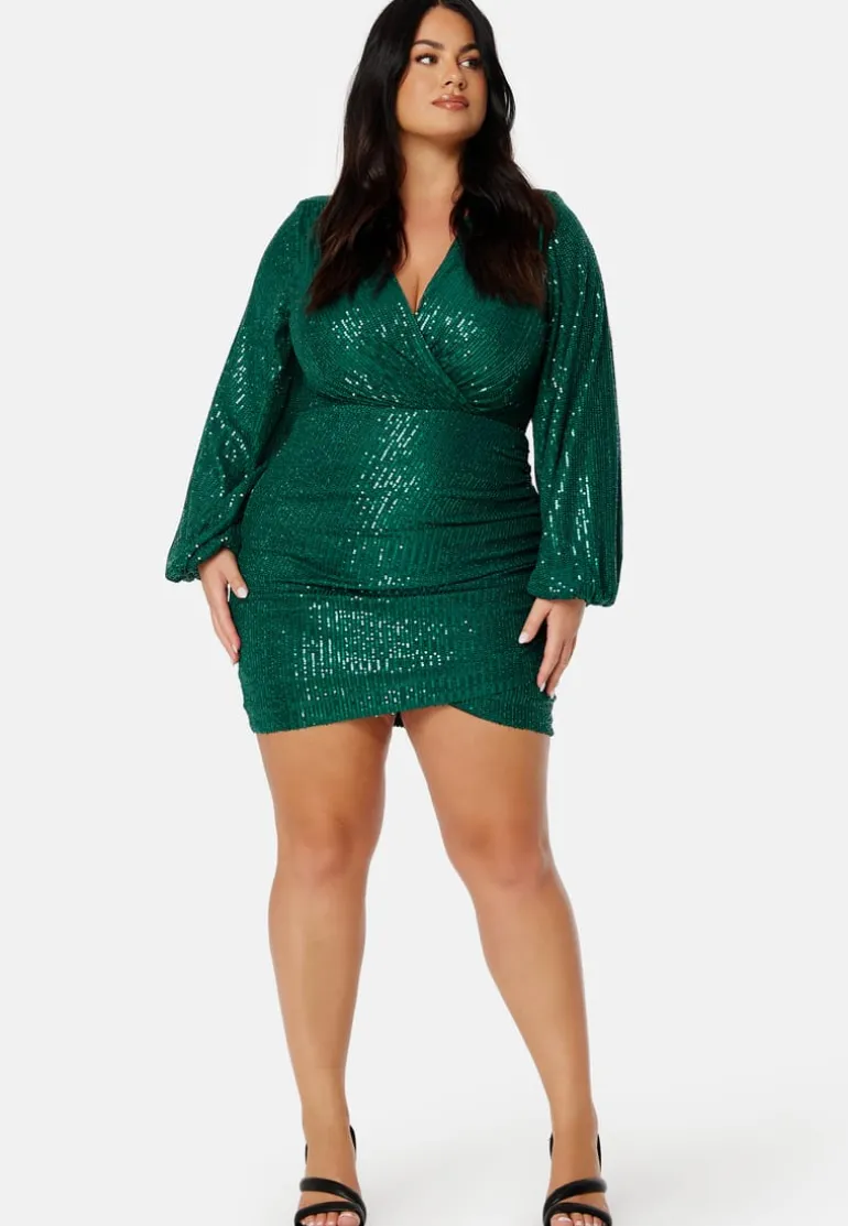 Sequin Wrap Dress
