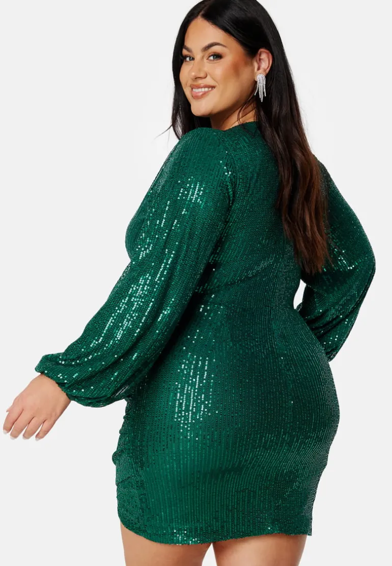 Sequin Wrap Dress