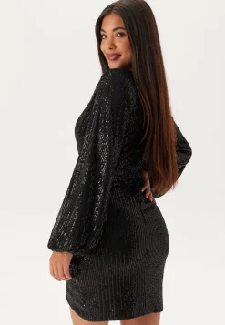 Sequin Wrap Dress
