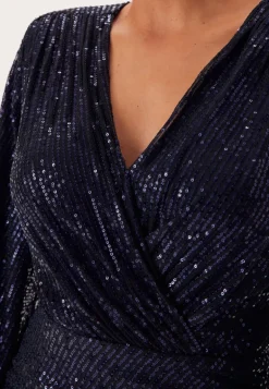 Sequin Wrap Dress