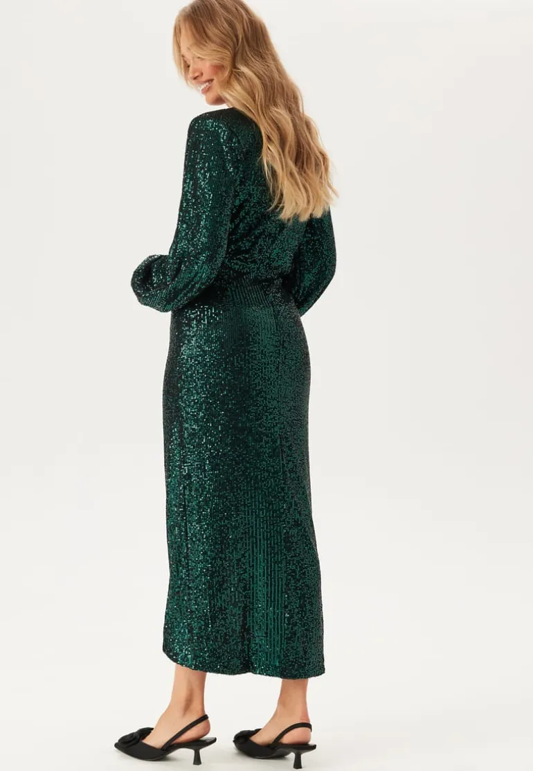 Sequin Wrap Gown