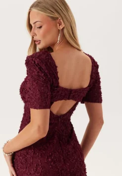 Short Sleeve 3D Floral Gown