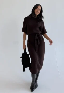 Short Sleeve Knitted Dress