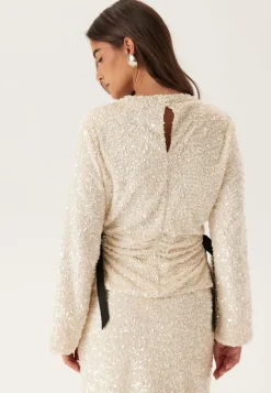 Side Slit Sequin Top