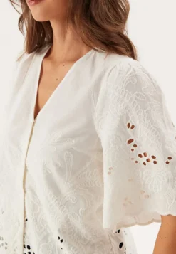 Slfdahlia Ss Broderi Shirt
