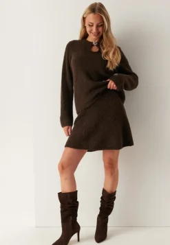 Slflulu Brushed Hw Knit Skirt
