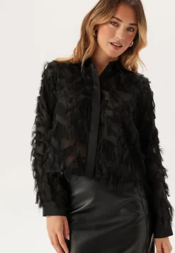 Slfmyline Ls Fluffy Cropped Sh