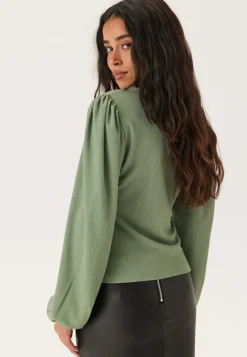 Square Neck Balloon Sleeve Top