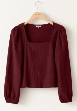Square Neck Balloon Sleeve Top