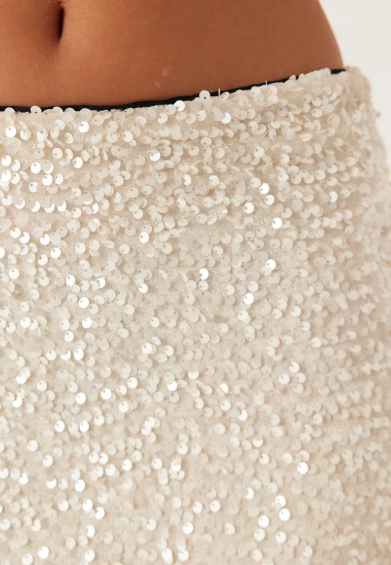 Straight Ankle Sequin Skirt