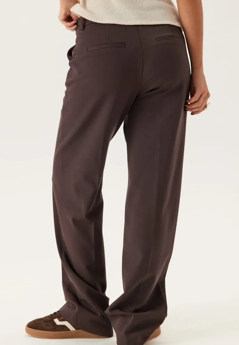 Straight High Waist Suit Trousers