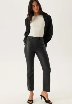 Straight Leg Coated Jeans