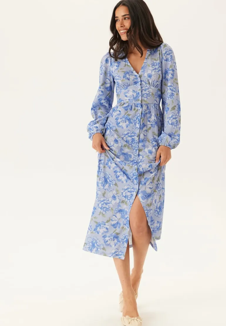 Structure Button Midi Dress