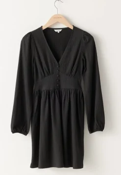 Structure Button Mini Dress