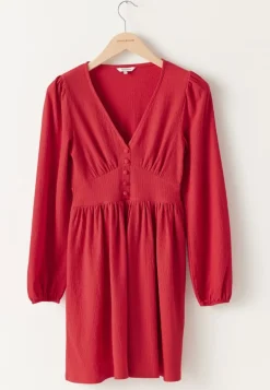 Structure Button Mini Dress