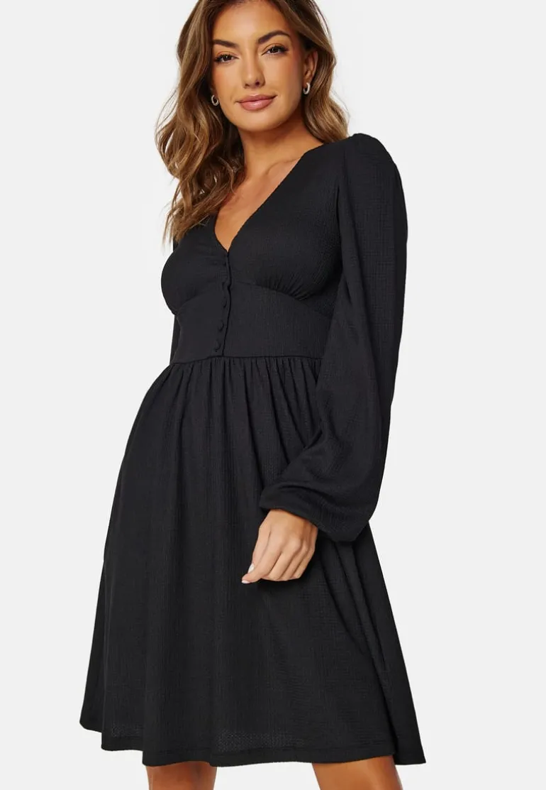 Structure Button Short Dress