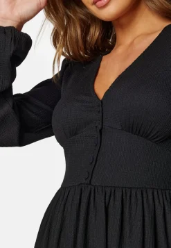 Structure Button Short Dress