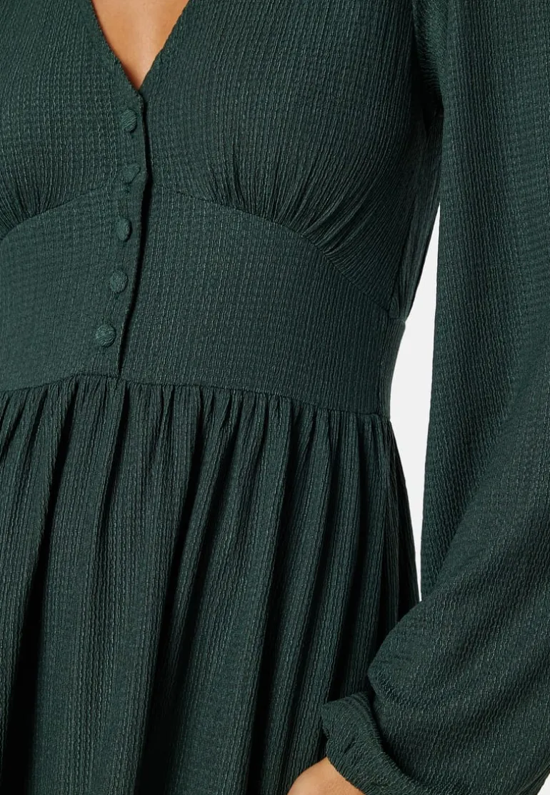 Structure Button Short Dress