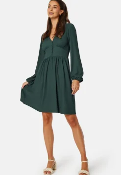 Structure Button Short Dress