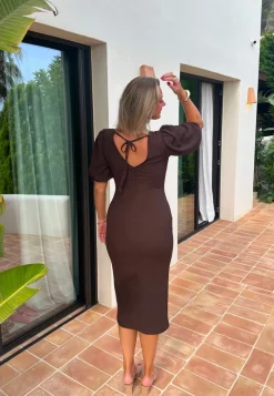 Structure Puff Sleeve Dress