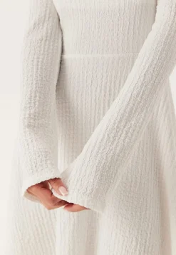 Structured V-neck Skater Dress