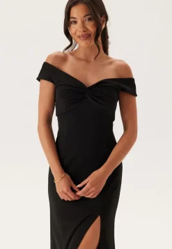 Twist Off Shoulder Gown