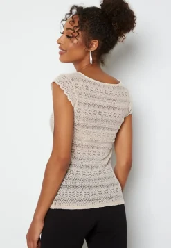 Vichikka V-Neck Cap Sleeve Top