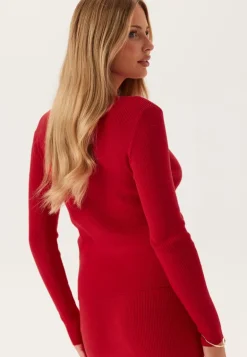 Vicomfy O-neck L/S KNIT TOP