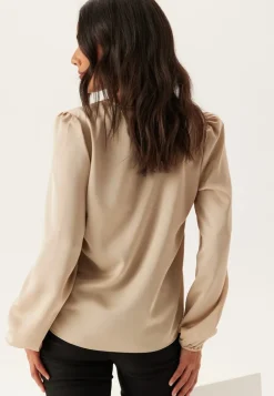 Viellette L/S SMOCK SATIN TOP
