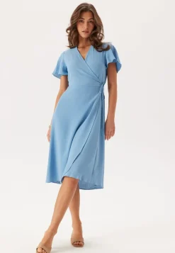 Vilovie S/S Wrap Midi Dress
